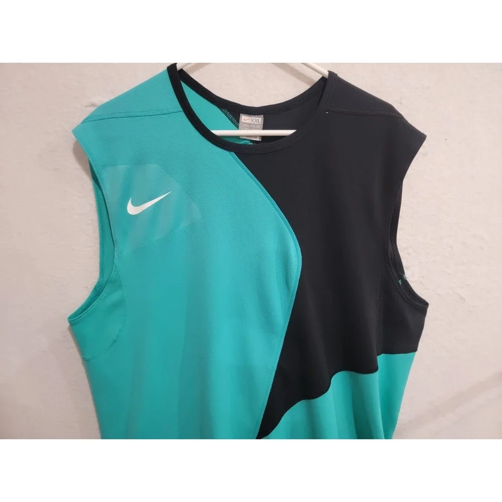 Nike Court Sphere React Tennis‎ Tank Top Mens XXL 216156-300 Vintage 2000s Teal